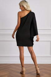 Robe asymétrique à imprimé graphique